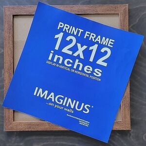 NWT Rustic Oak MDF Wood Square Picture Frame